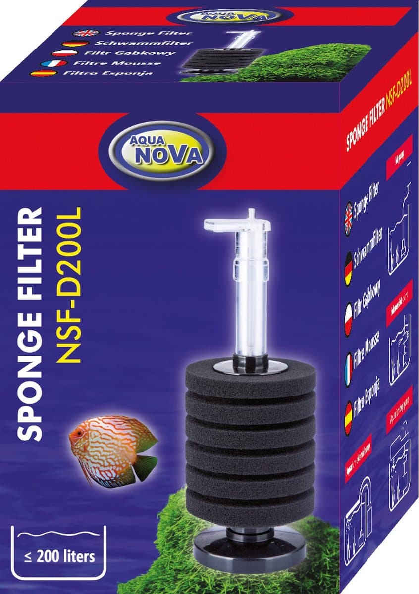 Aqua Nova Sponsfilter L - Aquariumfilter - tot 100 L - afbeelding 1