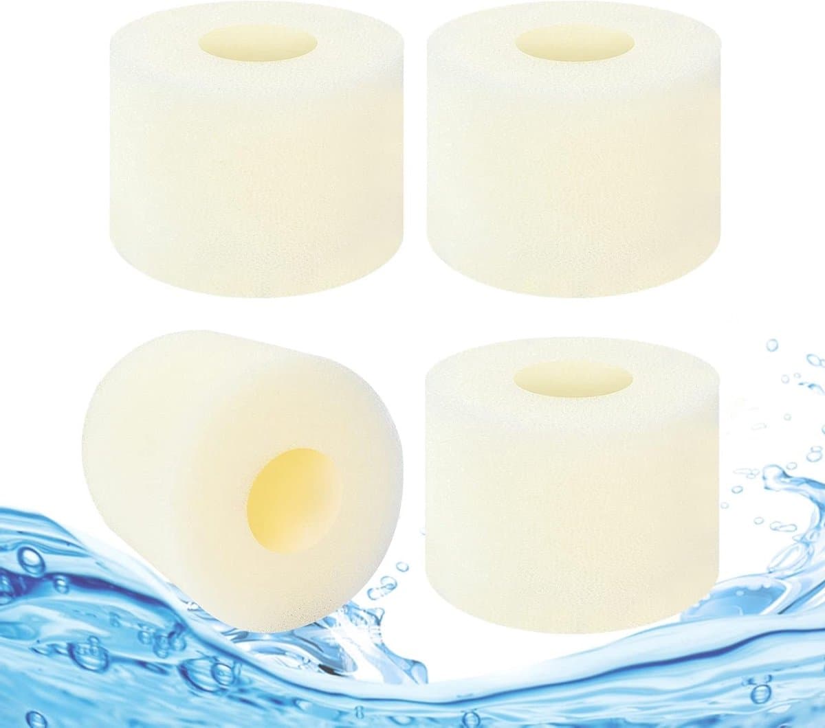 Set van 4 Wasbare en Herbruikbare Filter Sponzen Type S1 voor Zwembaden en Aquaria, Ideaal voor Efficiënte Filtratie en Onderhoud