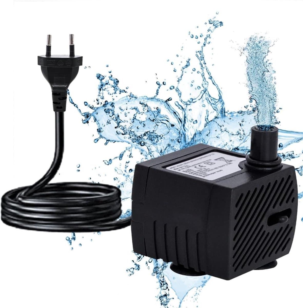 Allecto - Mini-waterpomp - Aquarium - Ultrastil - Zwart - Dompelpomp - 200 l/u - Geschikt voor kleine aquaria - Model ML-xpump