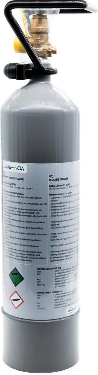 Aqua-Noa CO2 Fles Hervulbaar - Inhoud: 2000g - Ideaal voor toevoegen CO2 in Aquarium